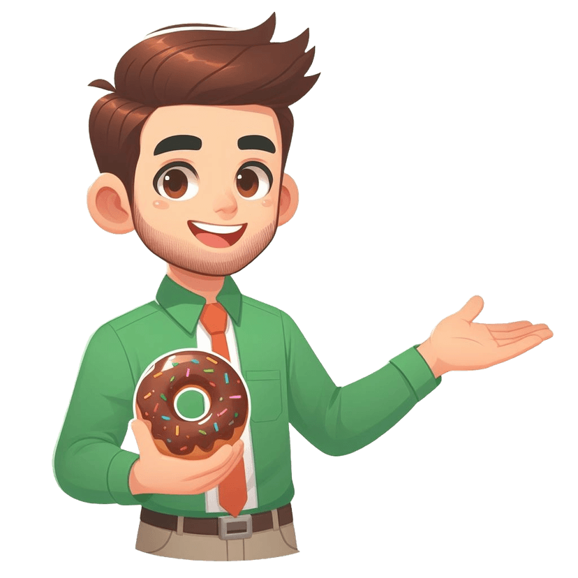 man with donut